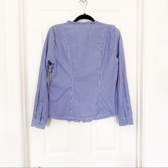 3/$30 Avec Les Filles Striped Ruffle Button Shirt - Picture 6 of 8